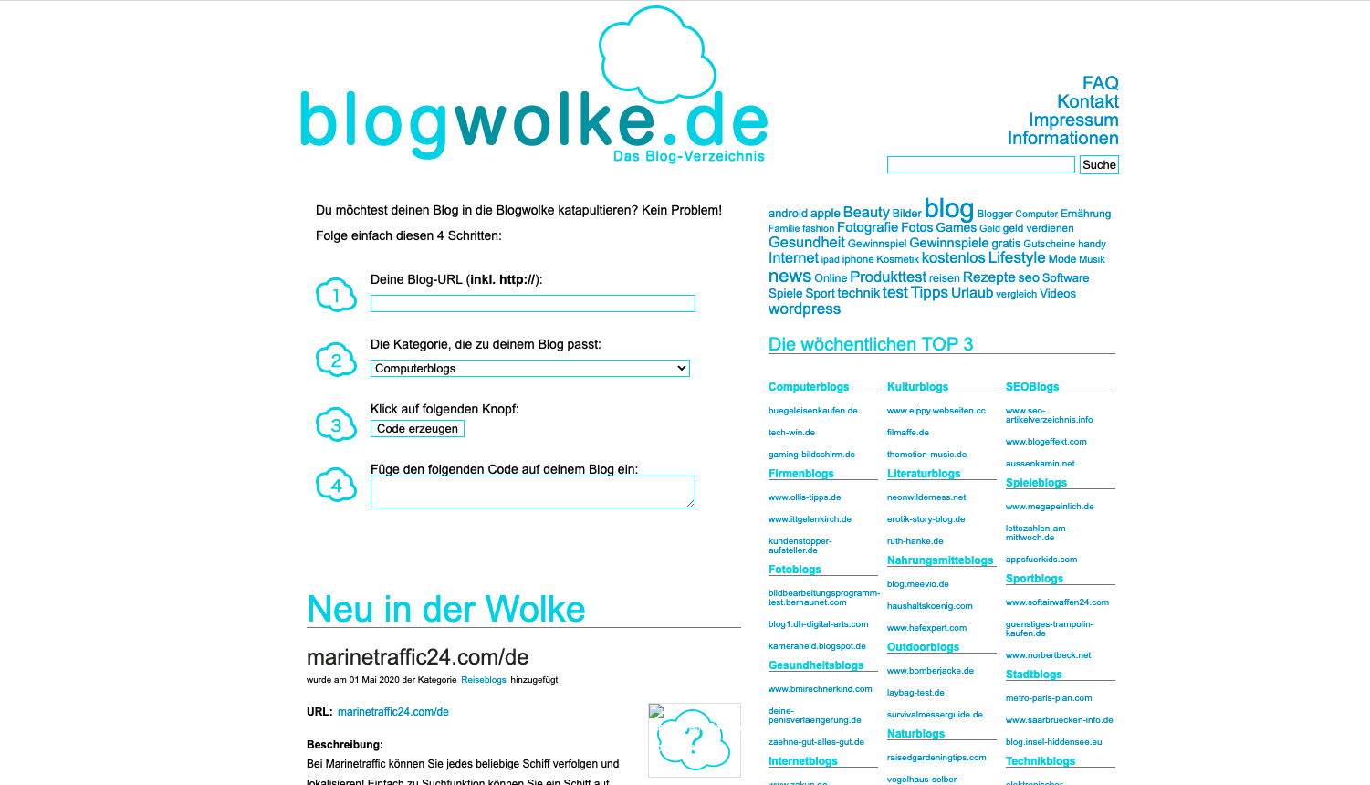 Blogwolke.de - das Blog-Verzeichnis